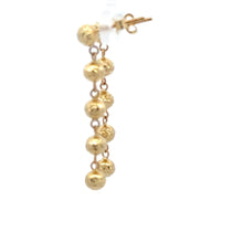 Load image into Gallery viewer, 18K Gold Earrings Dangle Drop Beads Balls 2.03 grams - Rafant
