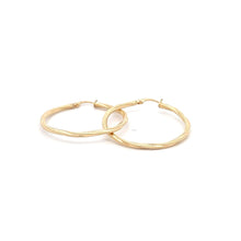 Load image into Gallery viewer, 18K Gold Earrings Hoops Loops Spiral 1.45 grams - Rafant
