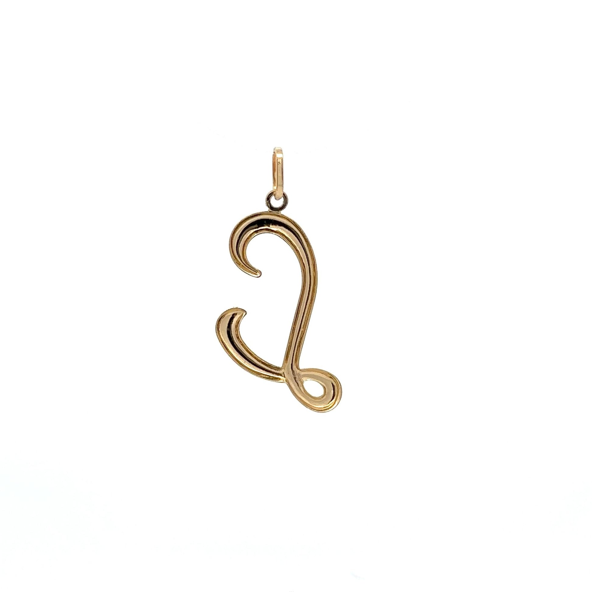 18K Gold Pendant Letter L Not a Back to Back Design 1.37 grams - Rafant