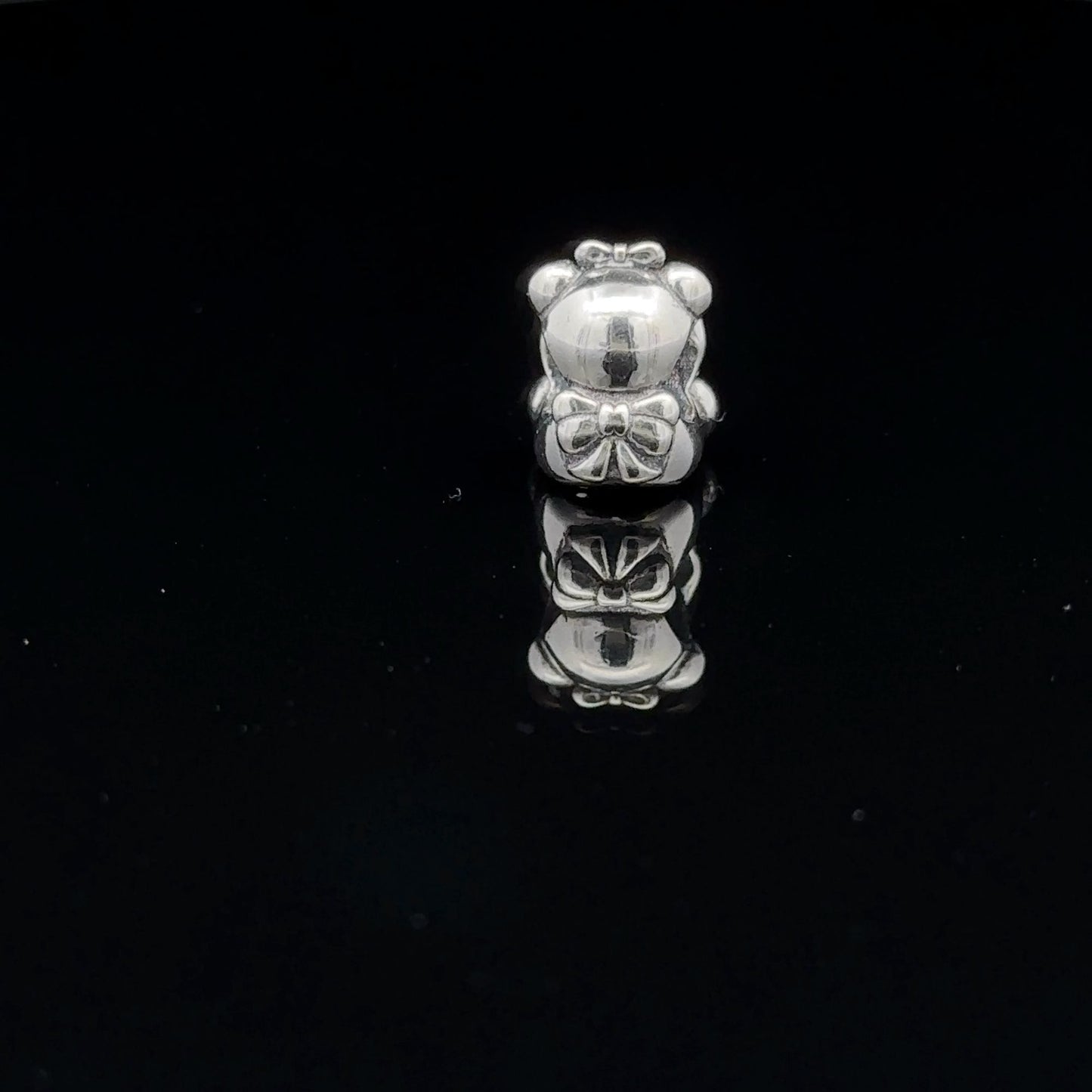 925 Sterling Silver Charm Bead Pink Heart Bear For Charm Bracelet Necklace - Rafant