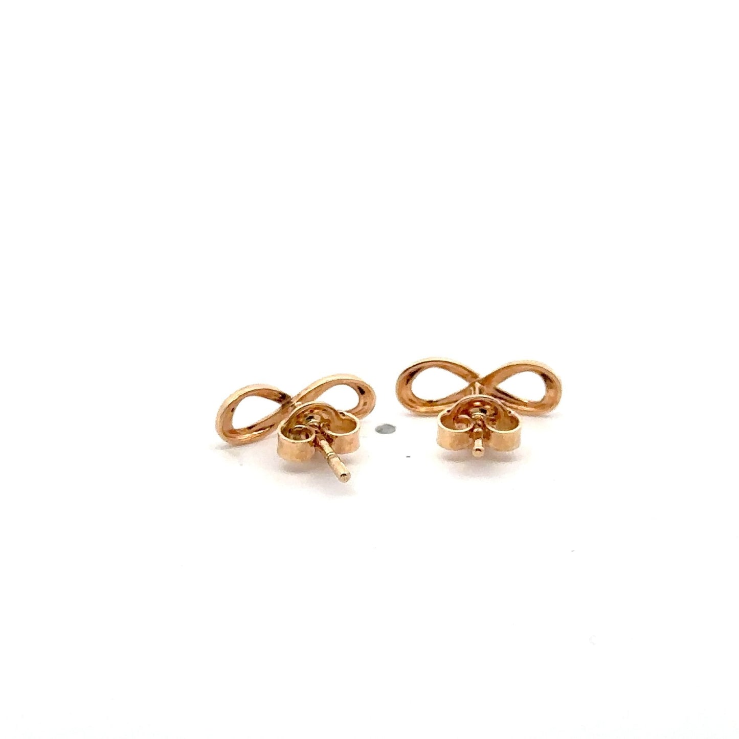 18K Gold Earrings Stud Infinity 1.47 grams - Rafant