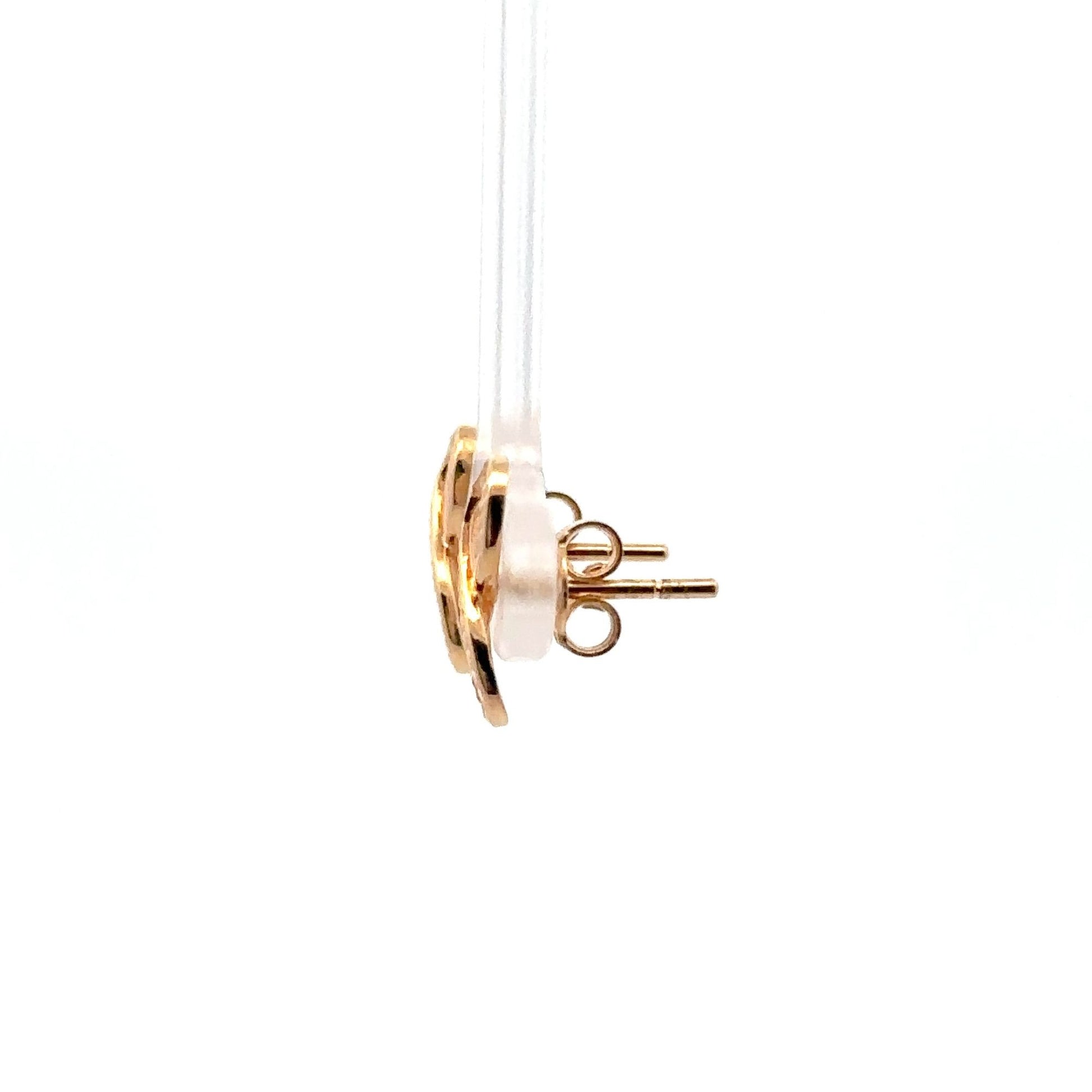 18K Gold Earrings Stud Infinity 1.47 grams - Rafant