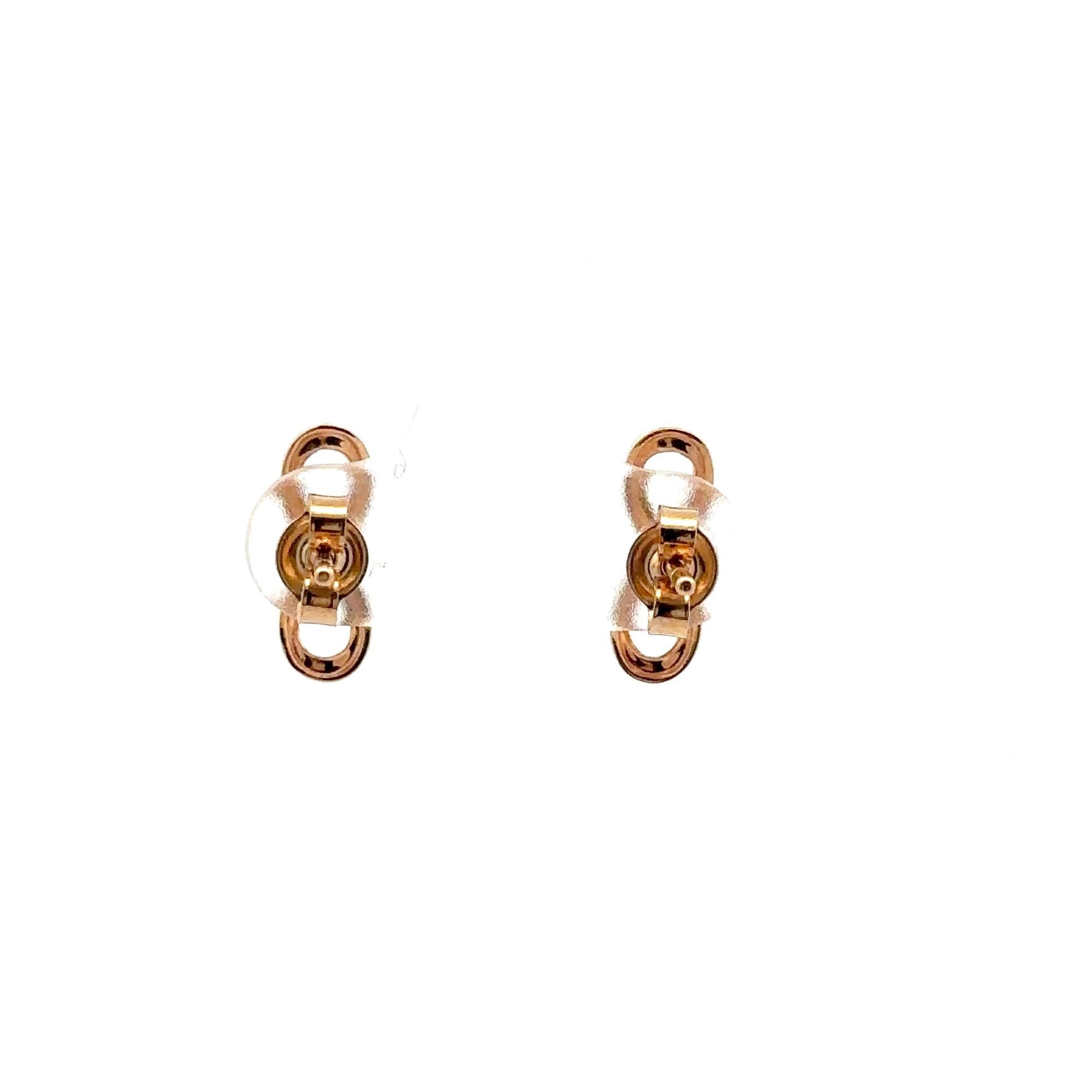 18K Gold Earrings Stud Infinity 1.47 grams - Rafant