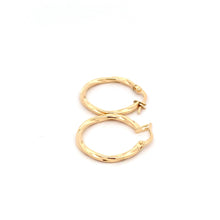 Load image into Gallery viewer, 18K Yellow Gold Earrings Hoops Spiral Small 1.04 grams - Rafant
