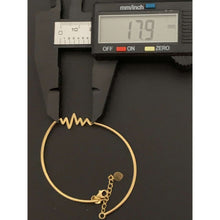 Load image into Gallery viewer, 18K Gold Bracelet Bangle Heart Beat Small ExtraSmall 4.08 grams
