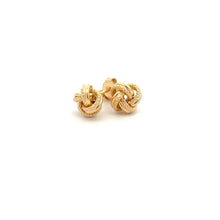 Load image into Gallery viewer, 18K Gold Earrings Stud Knot Small 1.17 grams - Rafant
