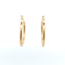 Load image into Gallery viewer, 18K Gold Earrings Hoops Polished Plain 1.52 grams - Rafant
