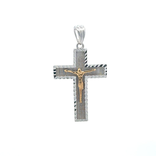 925 Sterling Silver Pendant Cross Religious Jesus Christ - Rafant