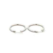 Load image into Gallery viewer, 18K White Gold Earrings Hoops Polished

