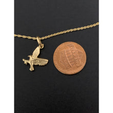 Load image into Gallery viewer, 18K Gold Necklace Chain 18 inches Twisted Eagle Bird Pendant 1.72 grams - Rafant
