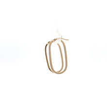 Load image into Gallery viewer, 18K Gold Earrings Oval hoops - Rafant
