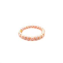 Load image into Gallery viewer, 24K Gold Piyao Pixiu Bracelet Natural Freshwater Pink Pearls 7-8mm
