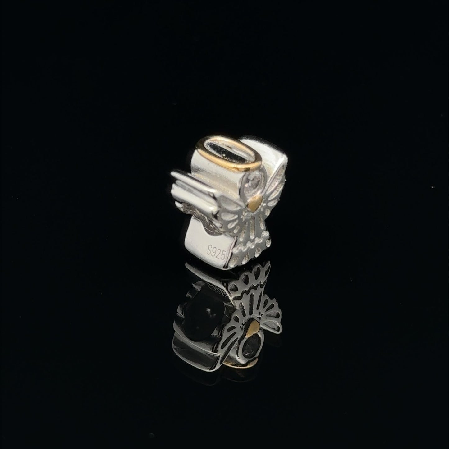 925 Sterling Silver Charm Bead Angel For Charm Bracelet Necklace - Rafant