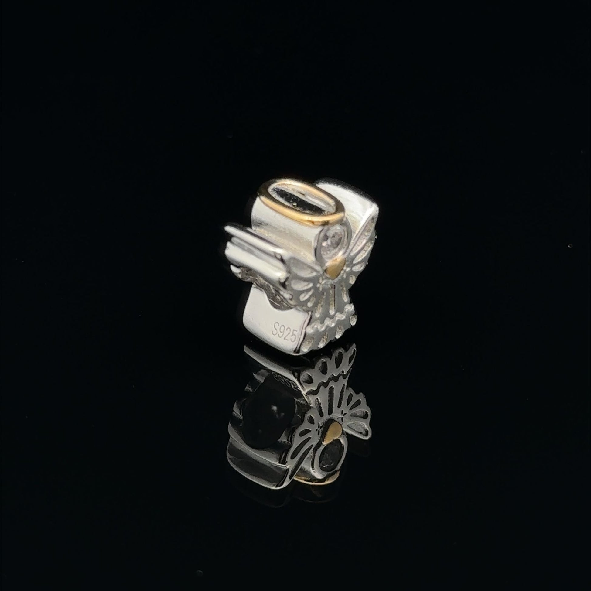 925 Sterling Silver Charm Bead Angel For Charm Bracelet Necklace - Rafant