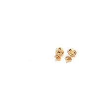 Load image into Gallery viewer, 18K Gold Earrings Stud Knot Small 1.31 grams - Rafant
