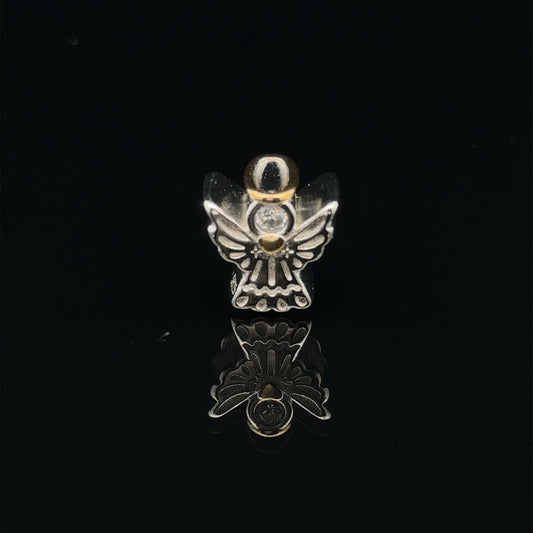 925 Sterling Silver Charm Bead Angel For Charm Bracelet Necklace - Rafant