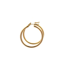 Load image into Gallery viewer, 18K Gold Earrings Hoops Polished 1.64 grams - Rafant
