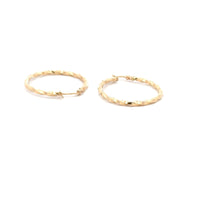 Load image into Gallery viewer, 18K Gold Earrings Hoops Spiral 1.19 grams - Rafant
