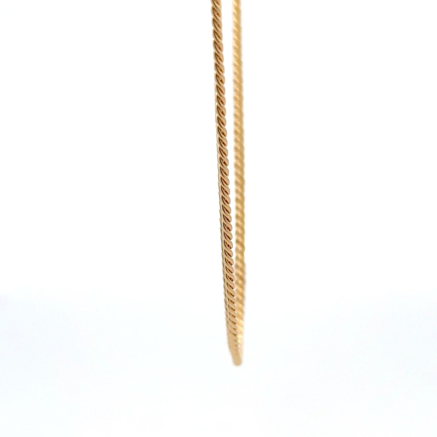 18K Gold Necklace Curb Link 20 inches Chain - Rafant