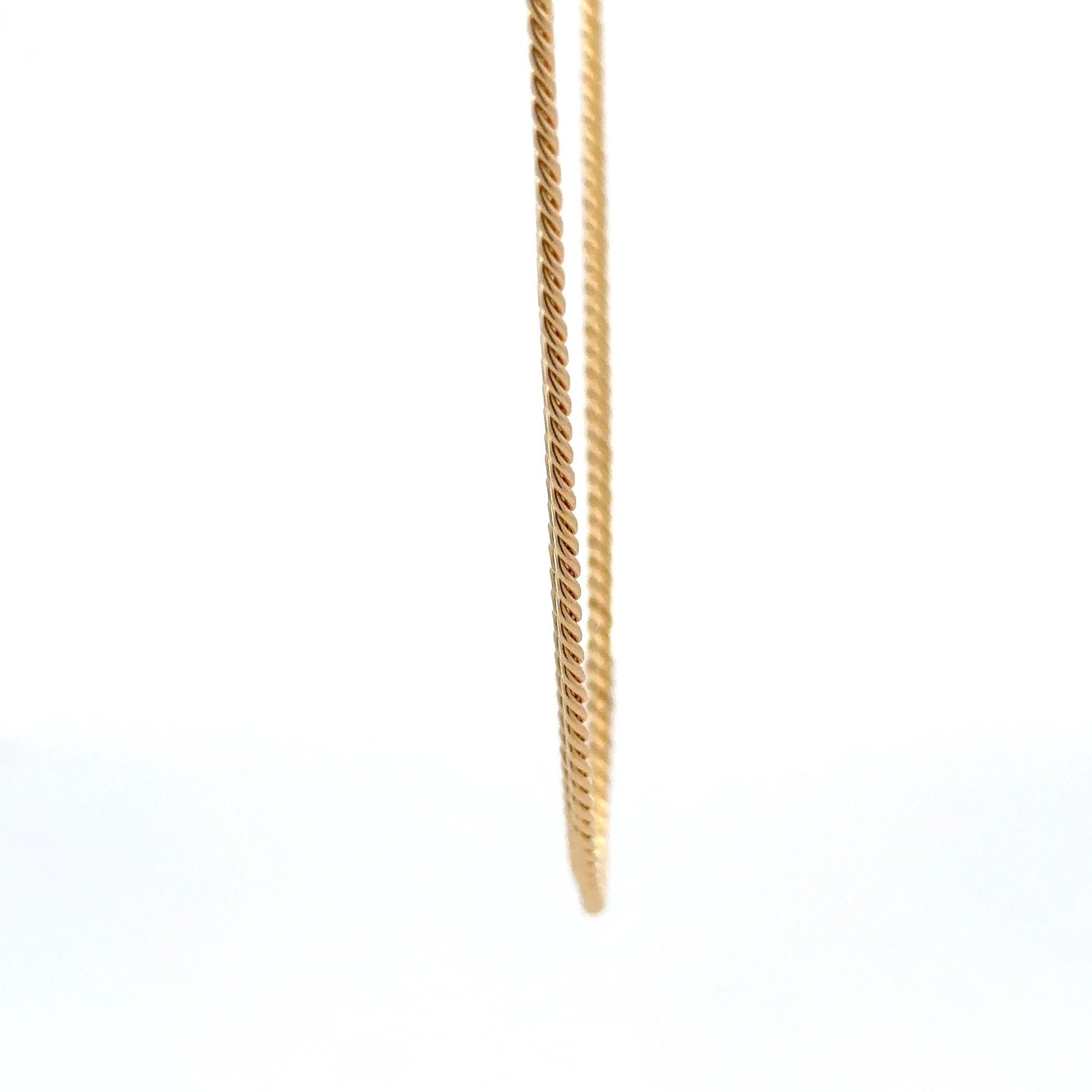 18K Gold Necklace Curb Link 20 inches Chain - Rafant