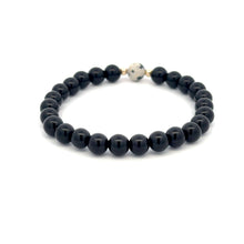 Load image into Gallery viewer, Natural Dalmatian Jasper 14K Solid Gold Bead Stretch Bracelet Choose Your Style
