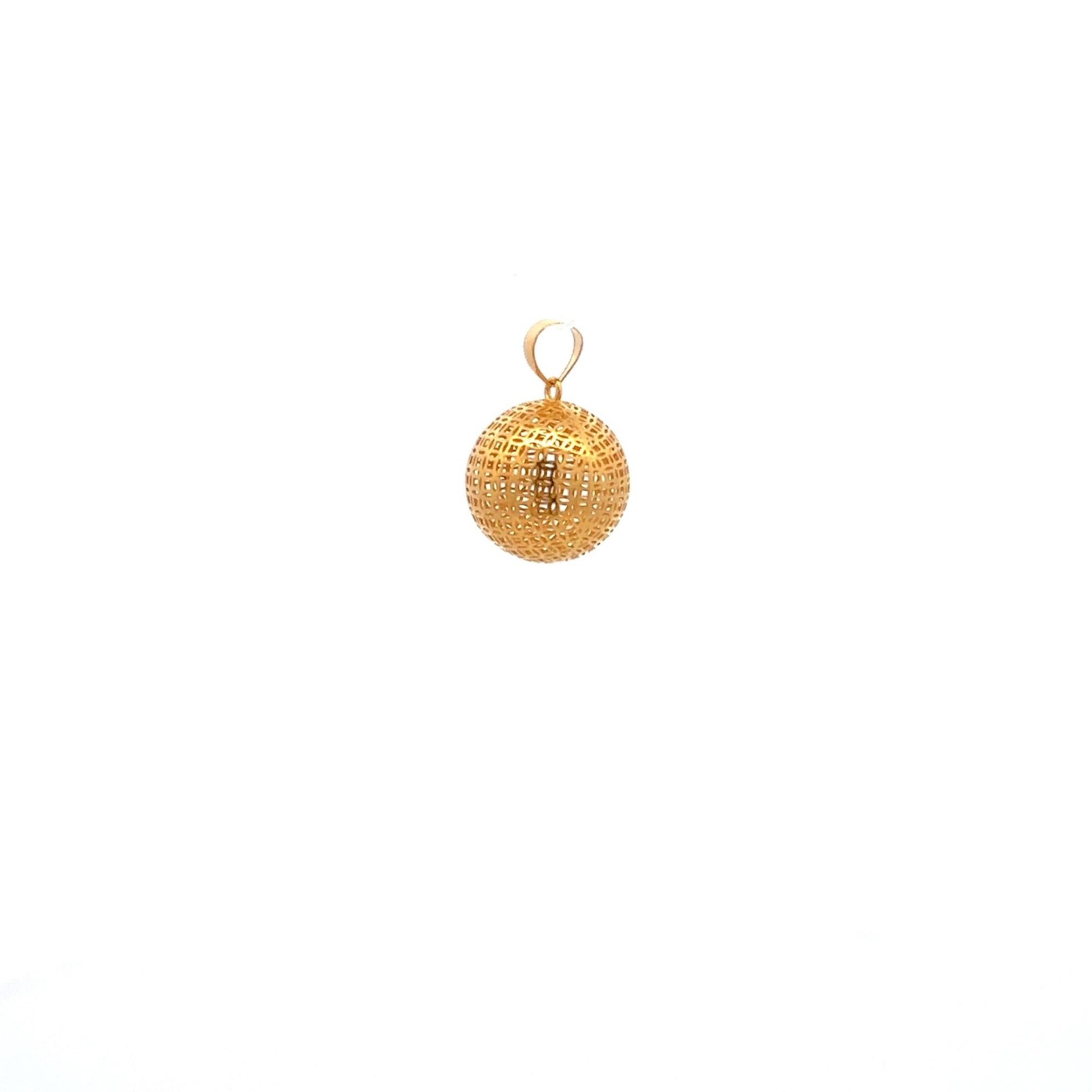 18K Gold Pendant Charm Money Lucky Coin 1.10 grams - Rafant