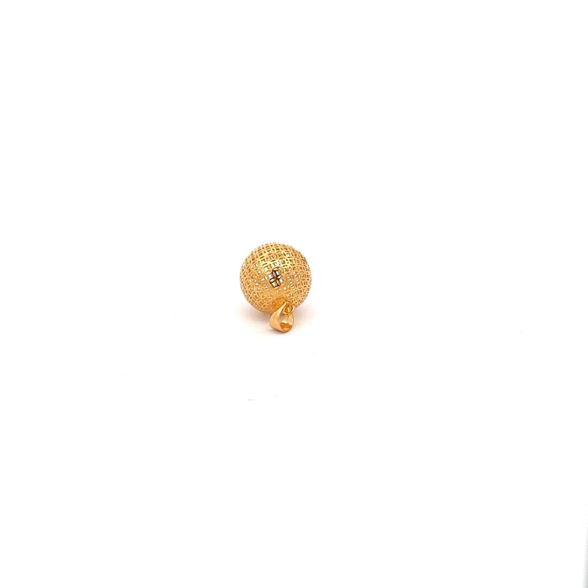 18K Gold Pendant Charm Money Lucky Coin 1.10 grams - Rafant