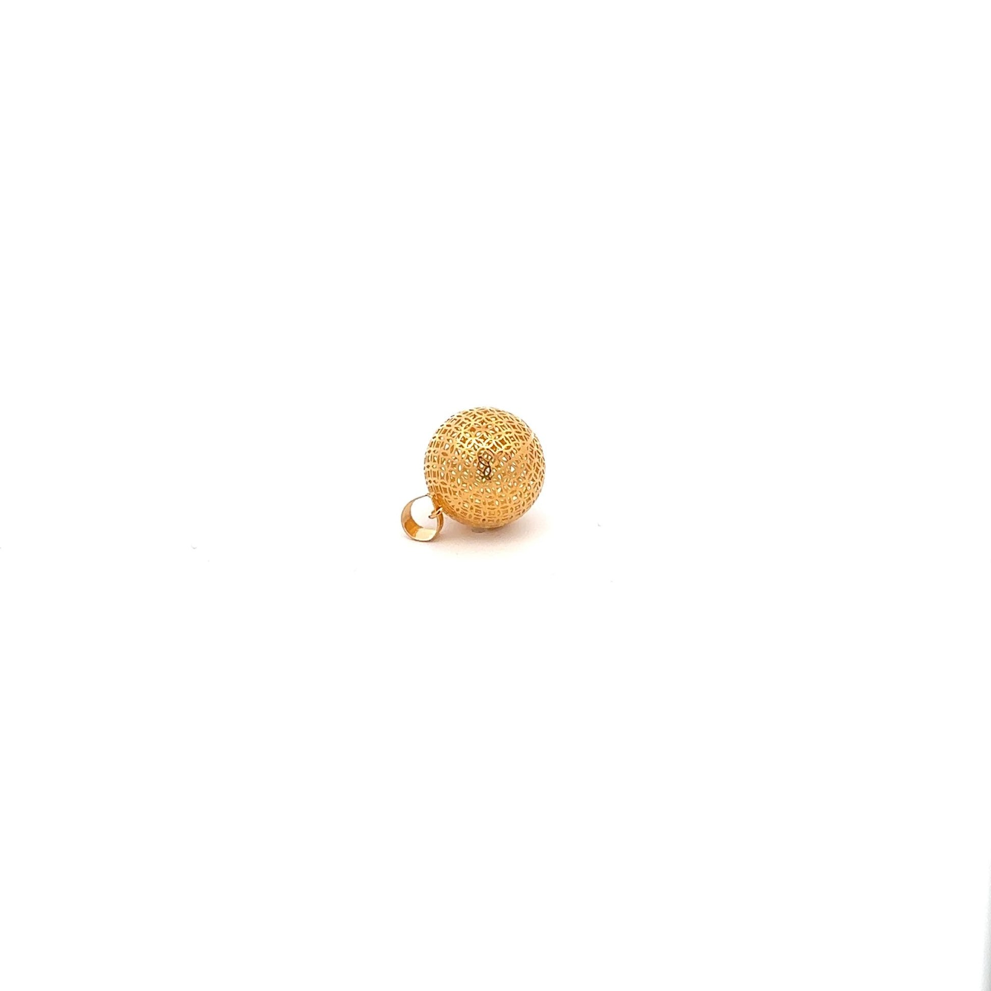 18K Gold Pendant Charm Money Lucky Coin 1.10 grams - Rafant