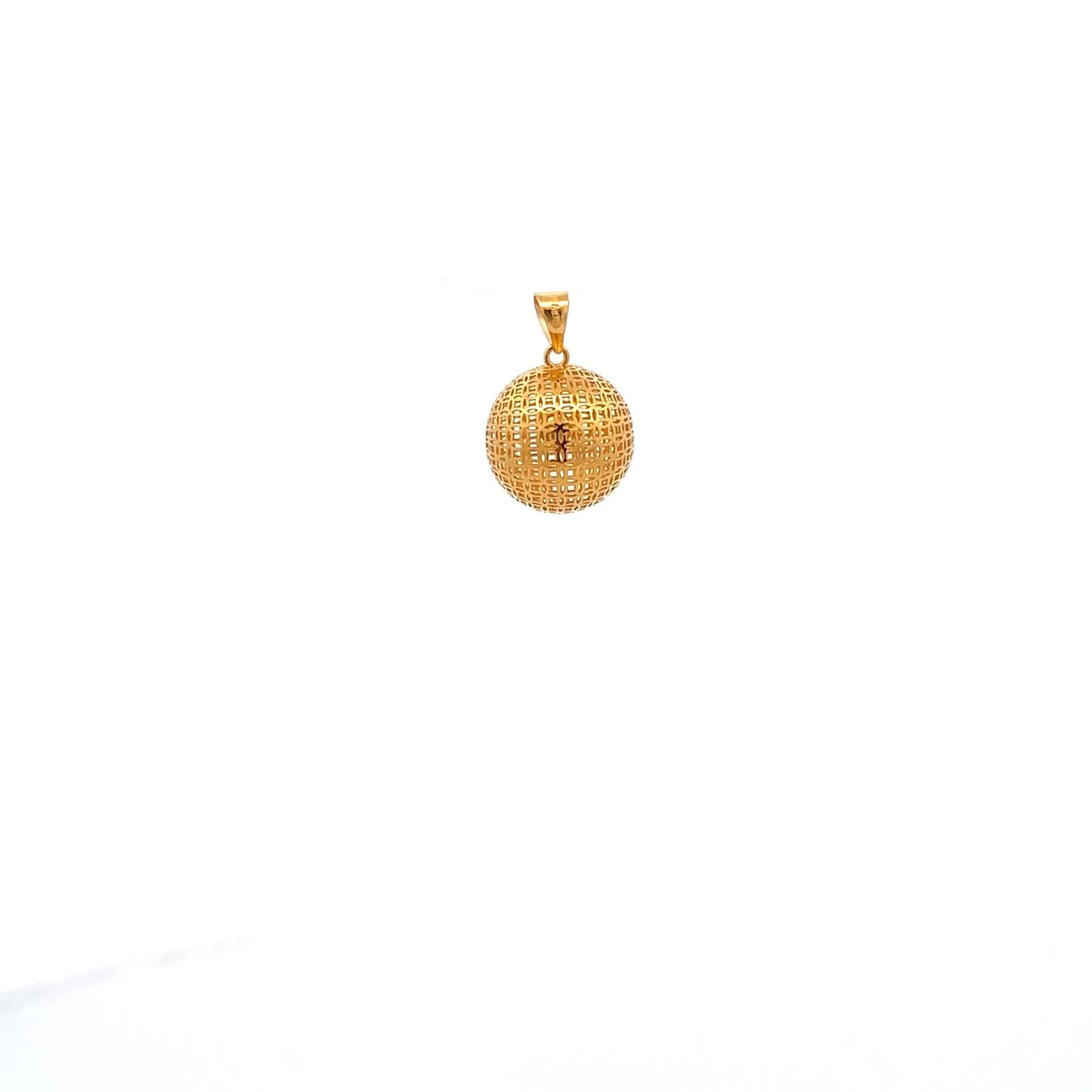 18K Gold Pendant Charm Money Lucky Coin 1.10 grams - Rafant