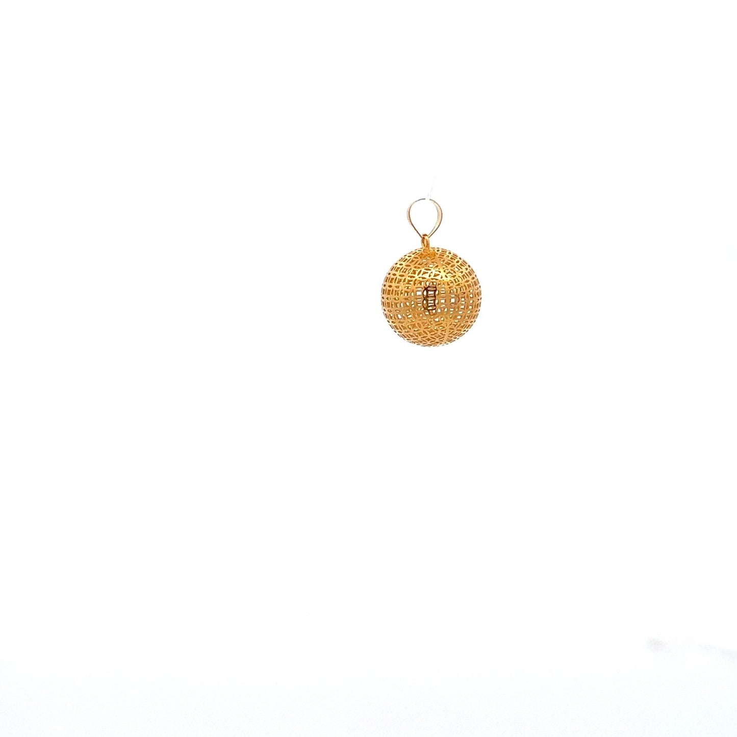 18K Gold Pendant Charm Money Lucky Coin 1.10 grams - Rafant