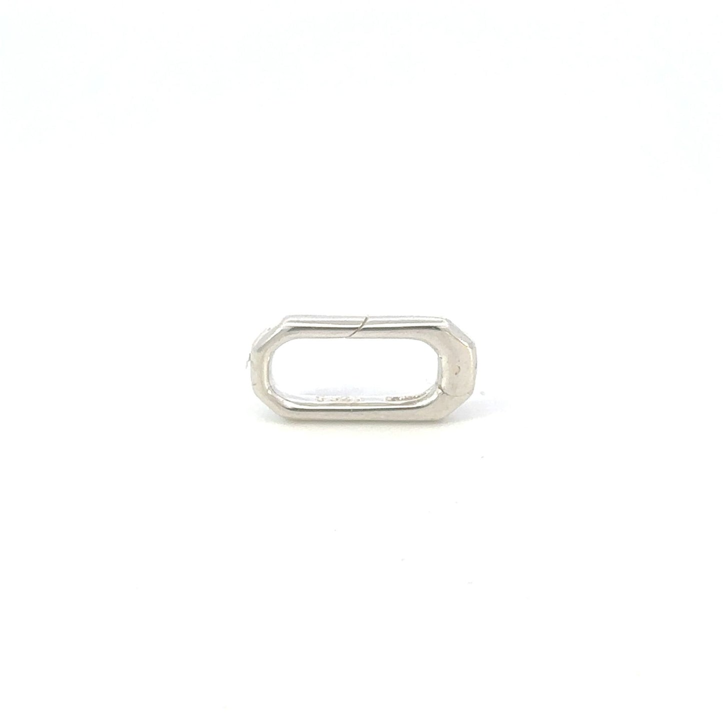 925 Sterling Silver Geometric Octagon Hinge Clasp | Push-In Charm Holder Connector