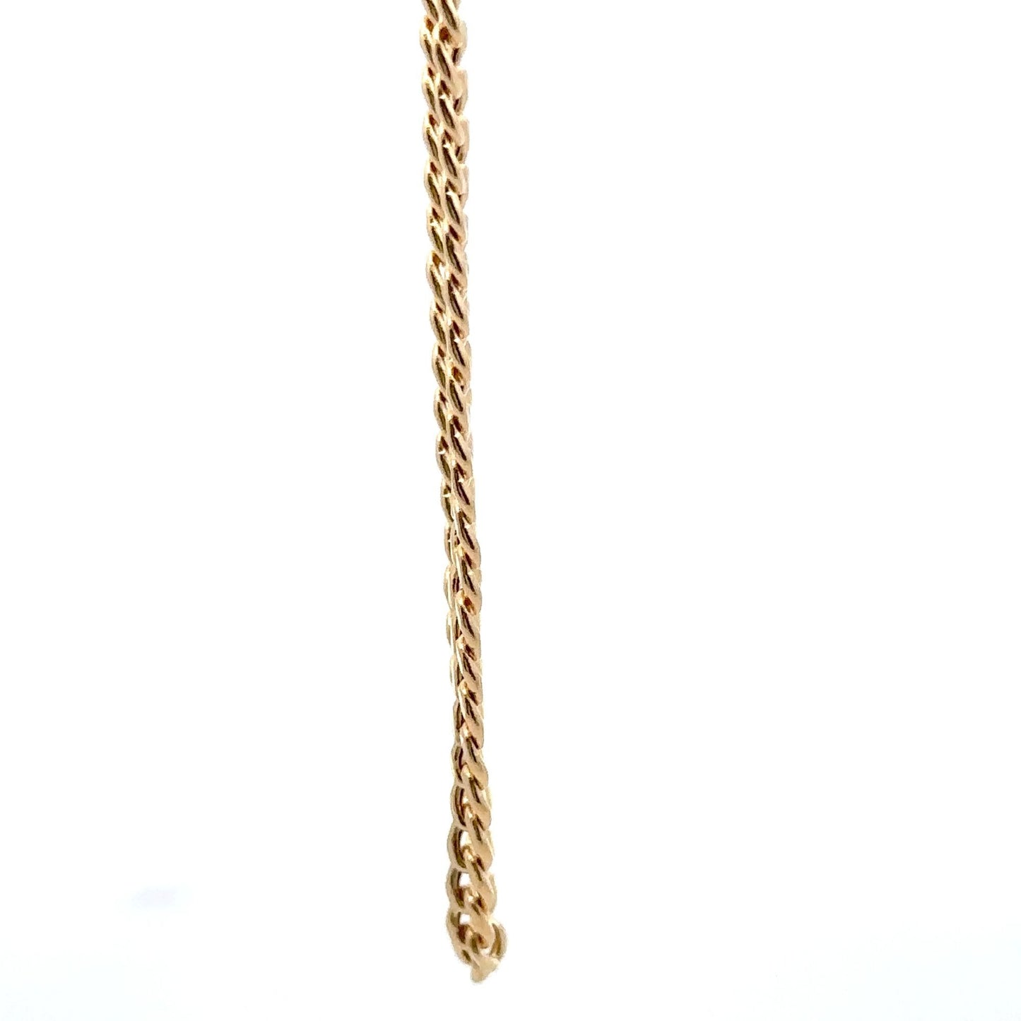 18K Gold Chain Curb Bracelet Size 7 inches - Rafant