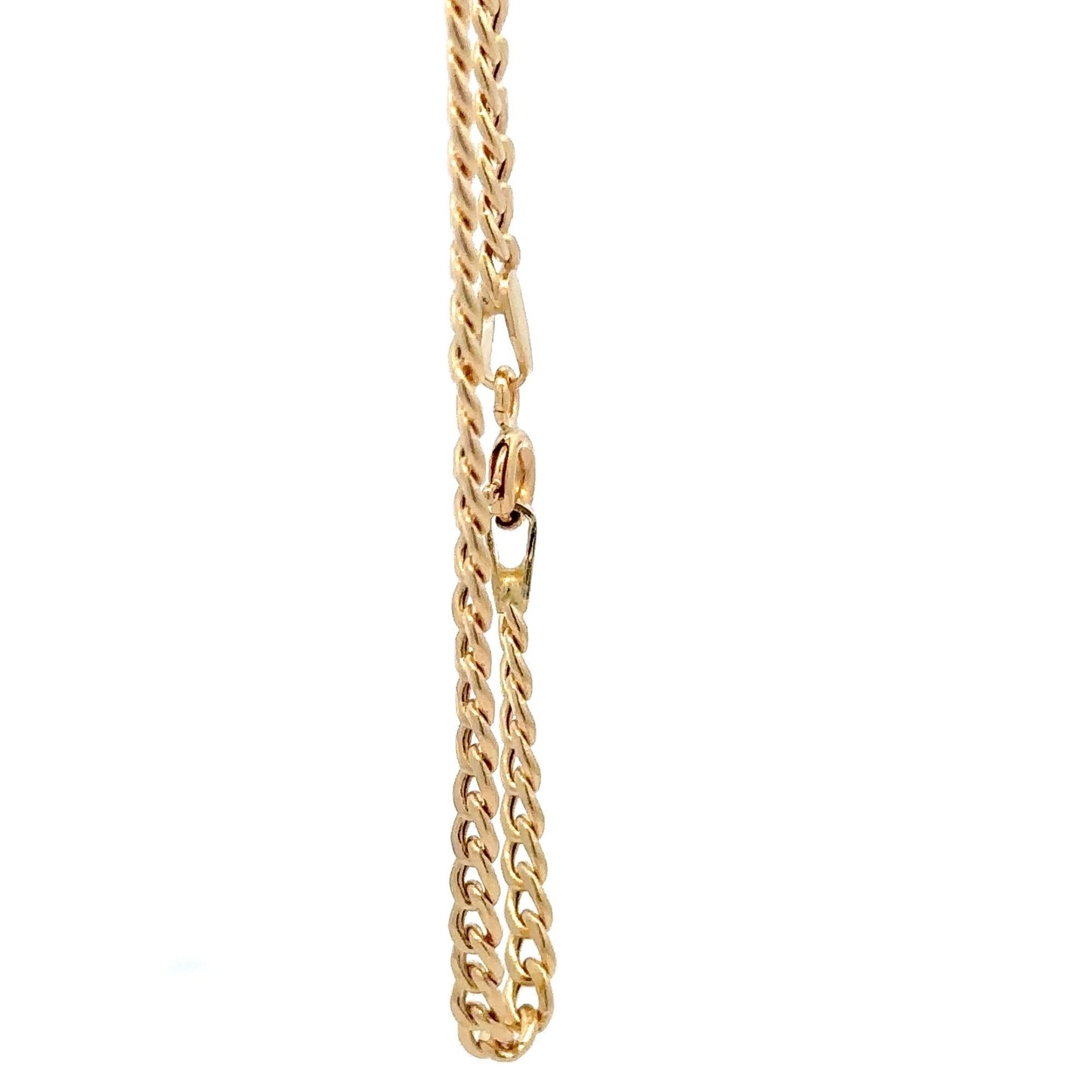 18K Gold Chain Curb Bracelet Size 7 inches - Rafant