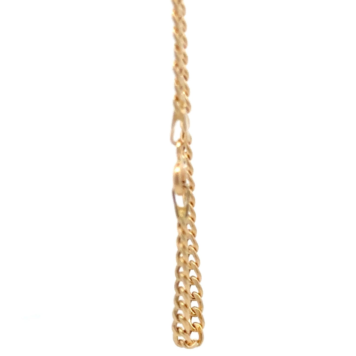 18K Gold Chain Curb Bracelet Size 7 inches - Rafant