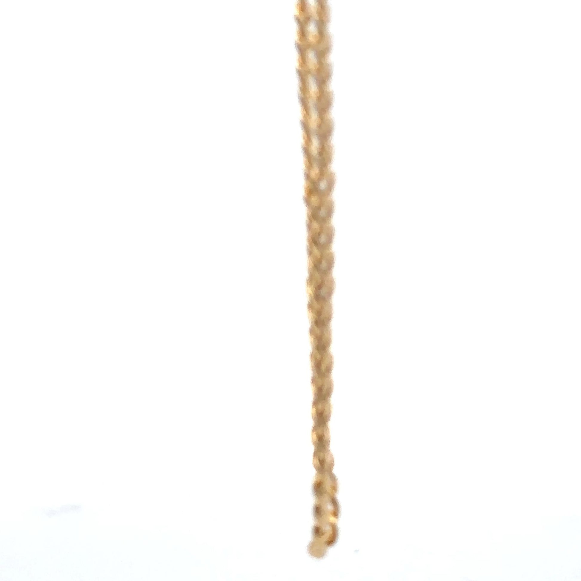 18K Gold Chain Curb Bracelet Size 7 inches - Rafant