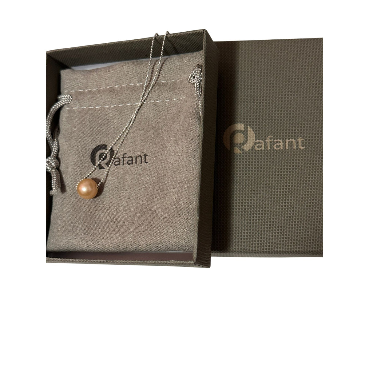 Gold-Orange Edison Pearl Pendant Necklace | Sterling Silver