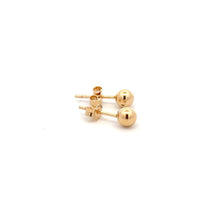 Load image into Gallery viewer, 18K Gold Earrings Stud Balls Polished Small - Rafant

