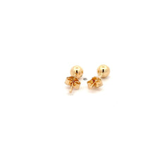 Load image into Gallery viewer, 18K Gold Earrings Stud Balls Polished Small - Rafant
