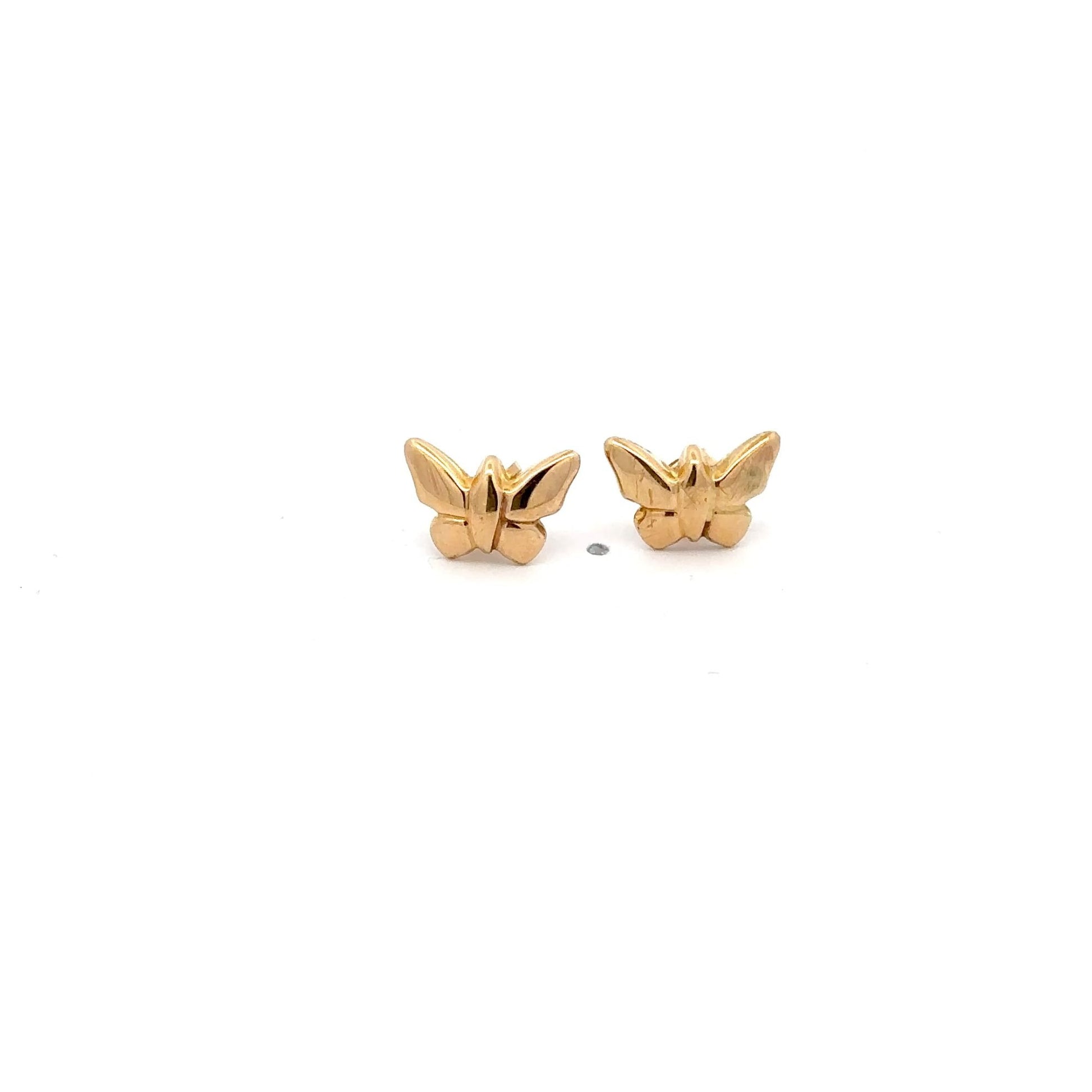 18K Gold Earrings Stud Butterfly - Rafant