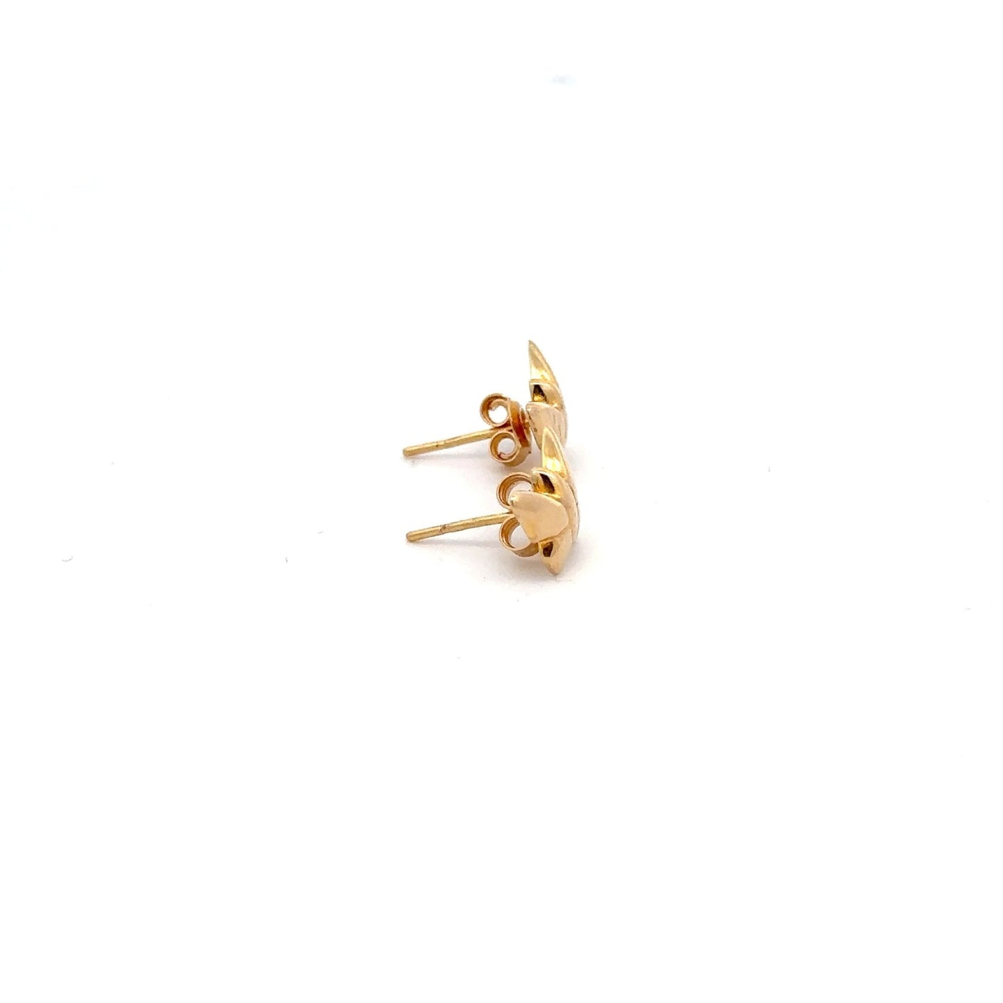 18K Gold Earrings Stud Butterfly - Rafant