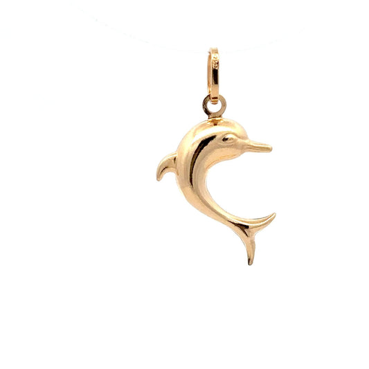 18K Gold Pendant Dolphin - Rafant