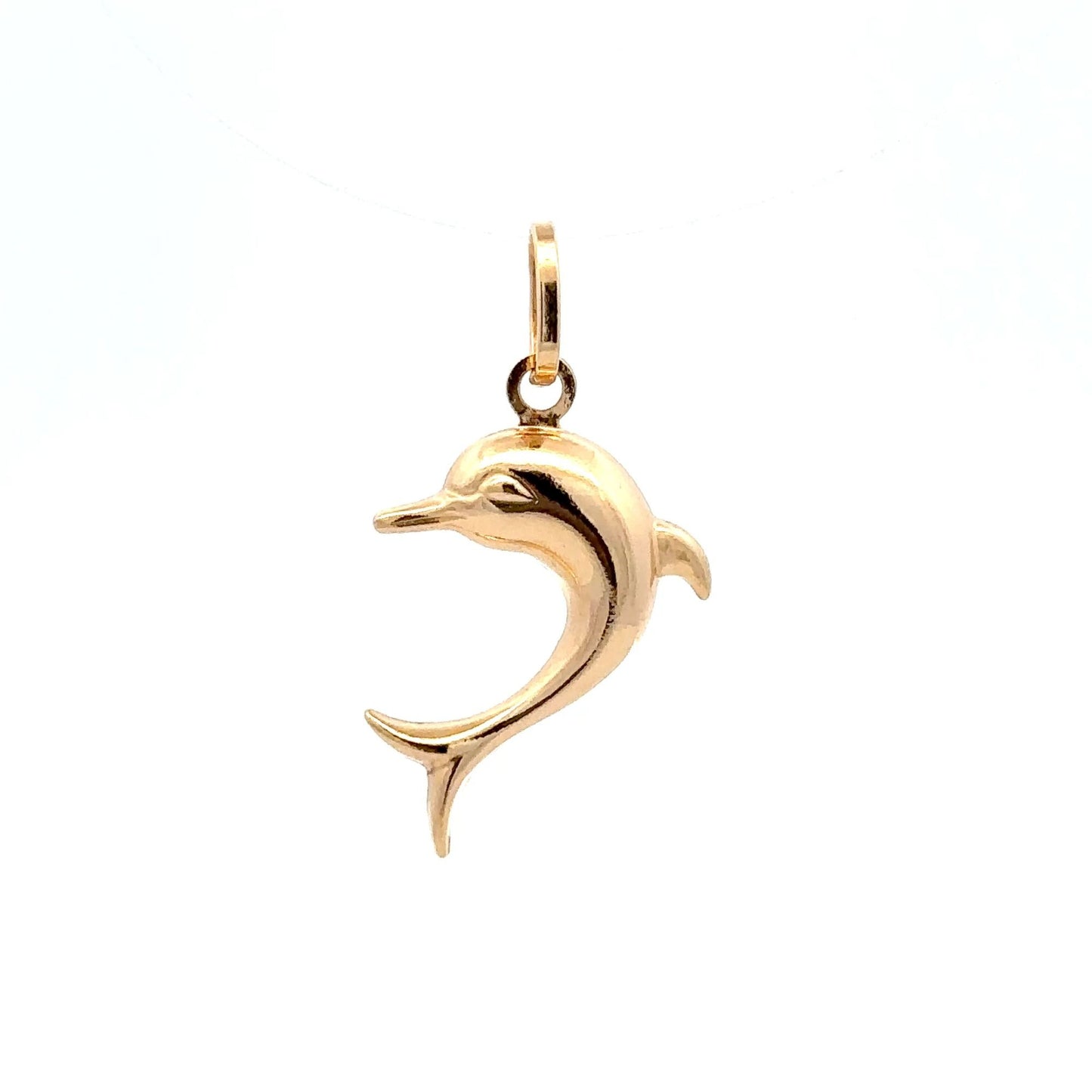 18K Gold Pendant Dolphin - Rafant