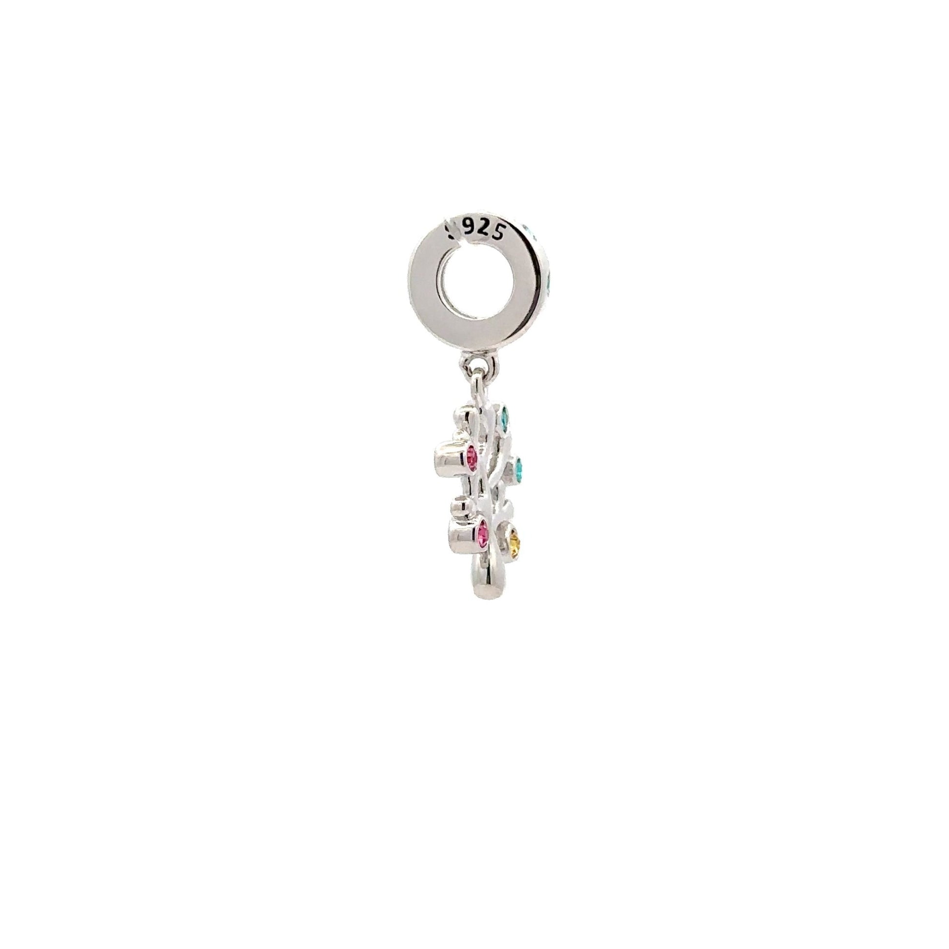 925 Sterling Silver Charm Tree of Life Multicolor Dangle For Charm Bracelet Necklace - Rafant