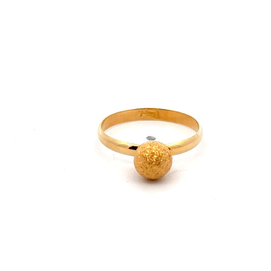 18K Gold Ring Ball s Size 5.75 - Rafant