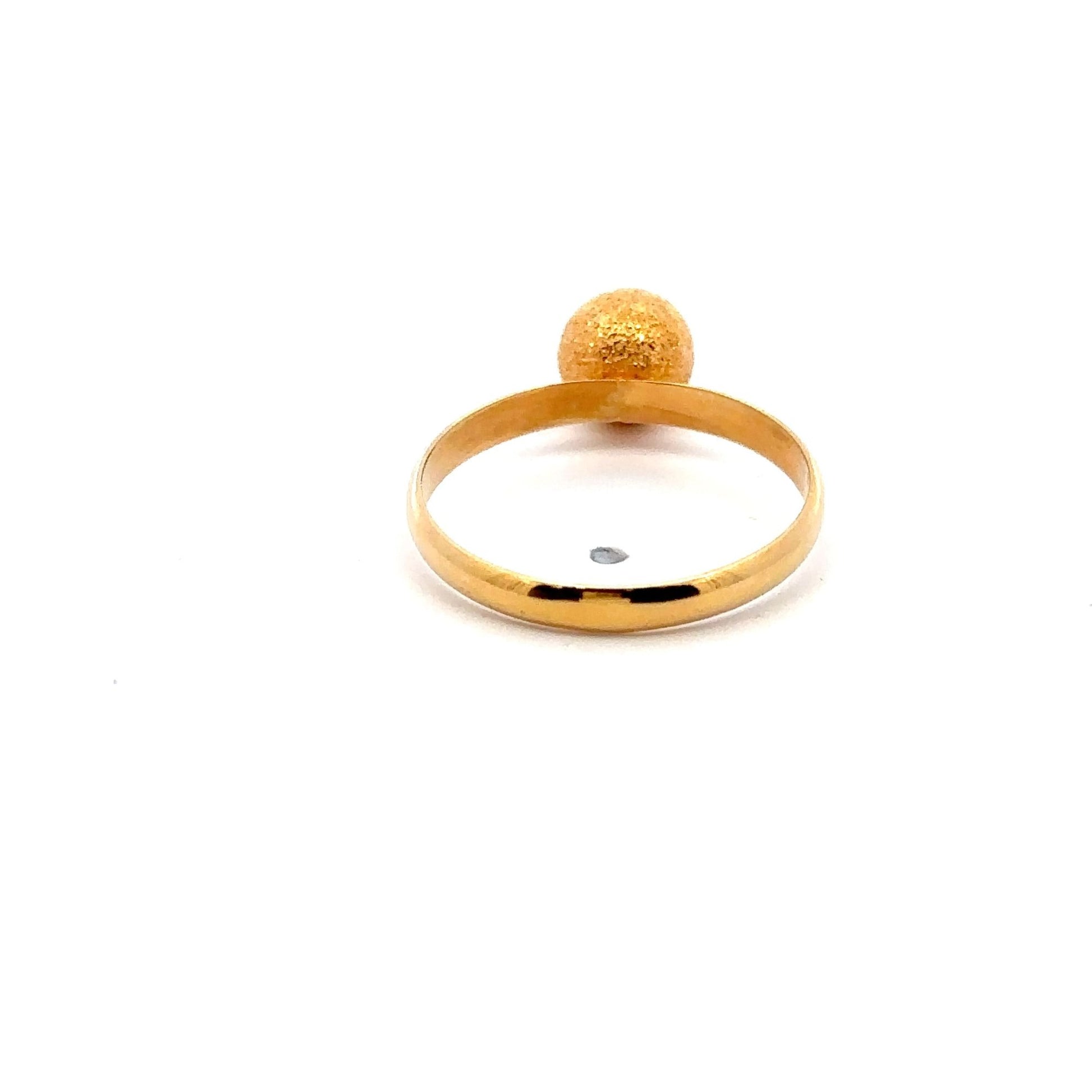 18K Gold Ring Ball s Size 5.75 - Rafant