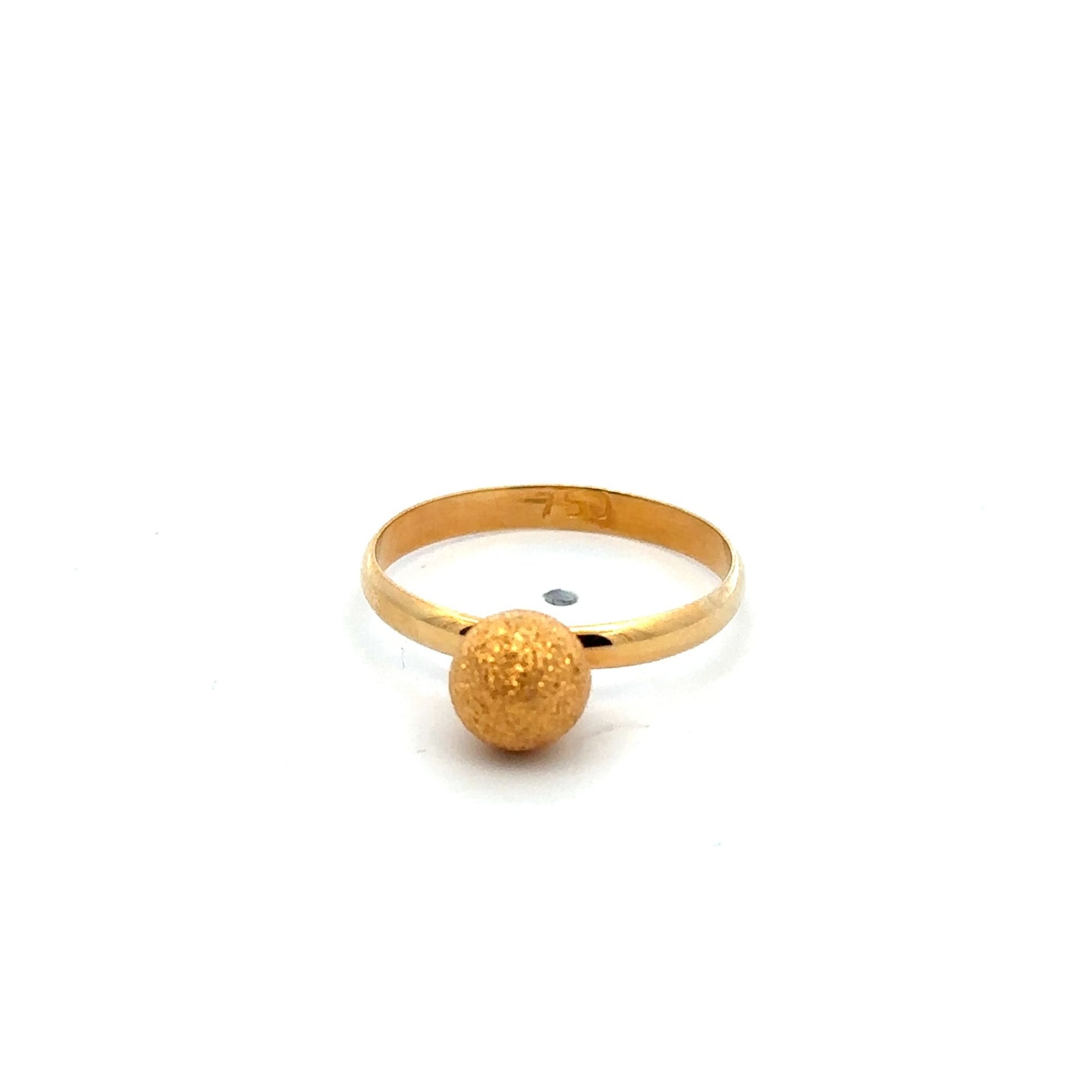 18K Gold Ring Ball s Size 5.75 - Rafant