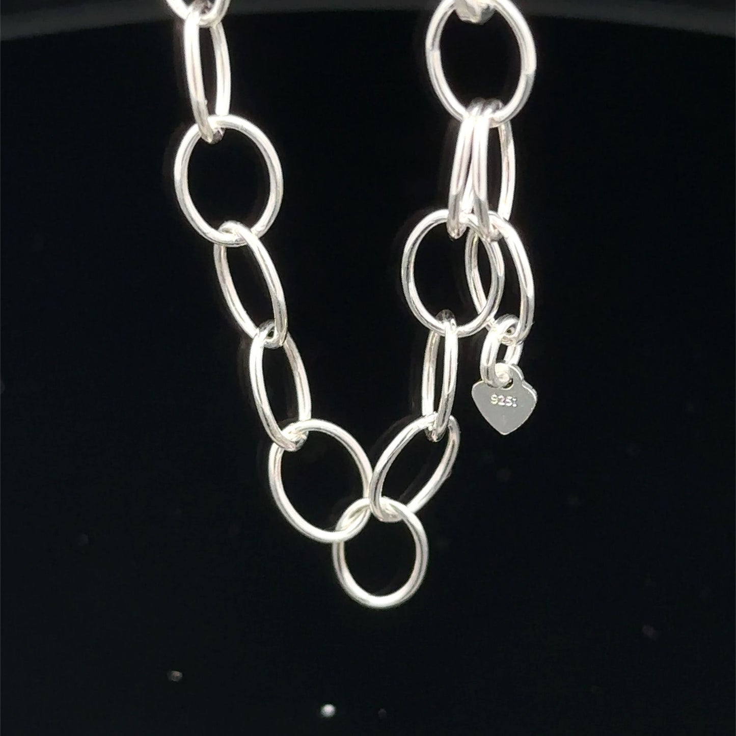 925 Sterling Silver Cable Interchangeable Charm Bracelet, Build Your Own Custom Jewelry Base Up to S8" - Rafant