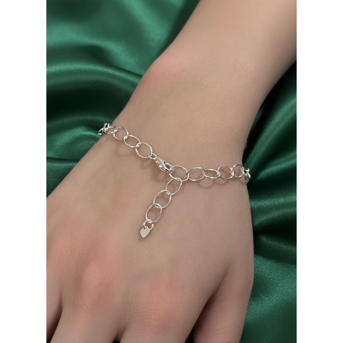 925 Sterling Silver Cable Interchangeable Charm Bracelet, Build Your Own Custom Jewelry Base Up to S8" - Rafant