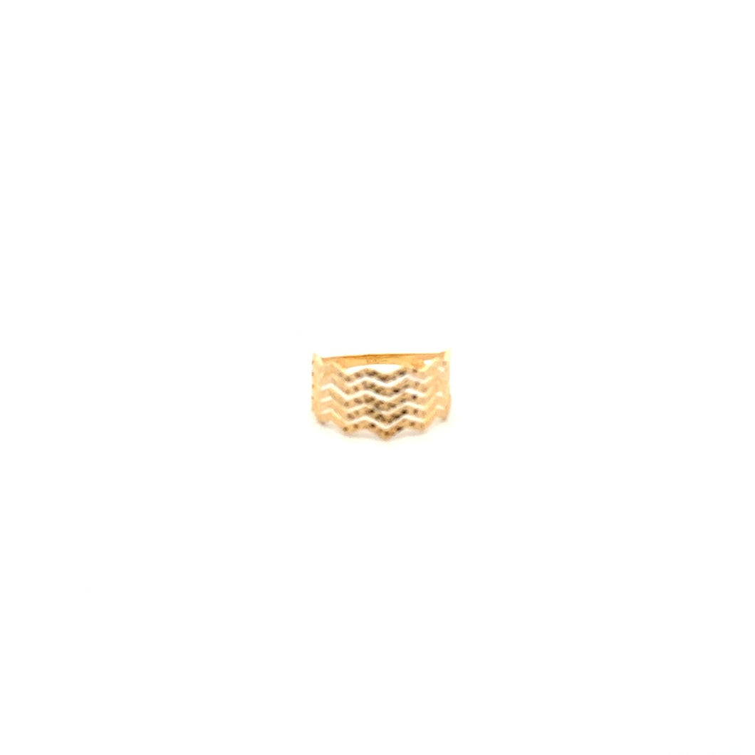 18K Gold Ring Wave Size 6