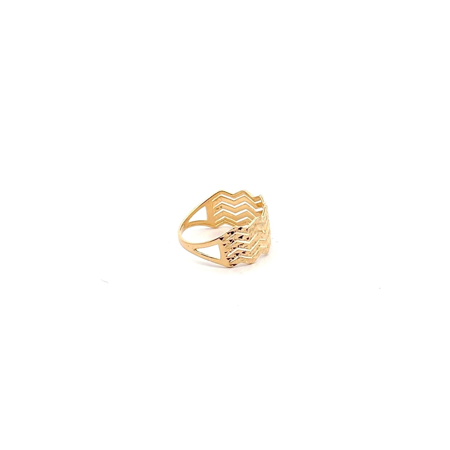 18K Gold Ring Wave Size 6 - Rafant